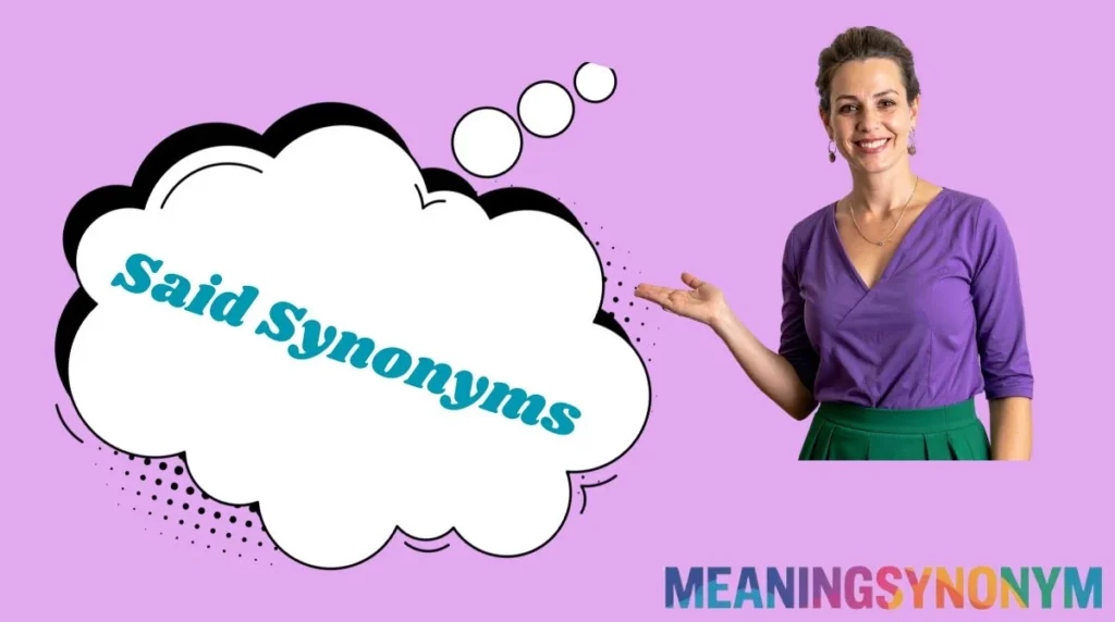 Said Synonyms